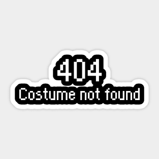 404 Costume not found Sticker